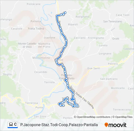 C Bus Line Map