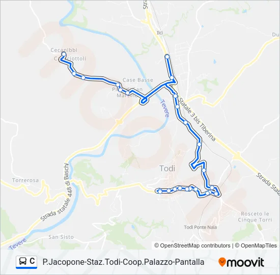C Bus Line Map