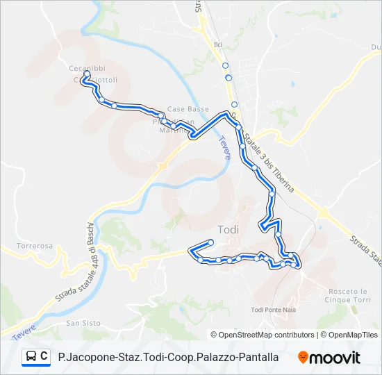 C Bus Line Map