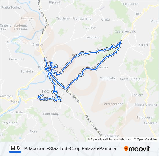 C Bus Line Map
