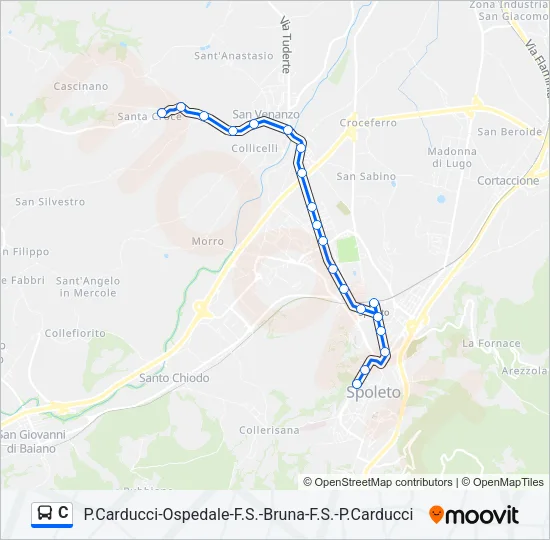 C Bus Line Map
