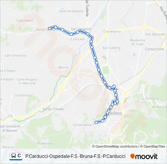 C Bus Line Map