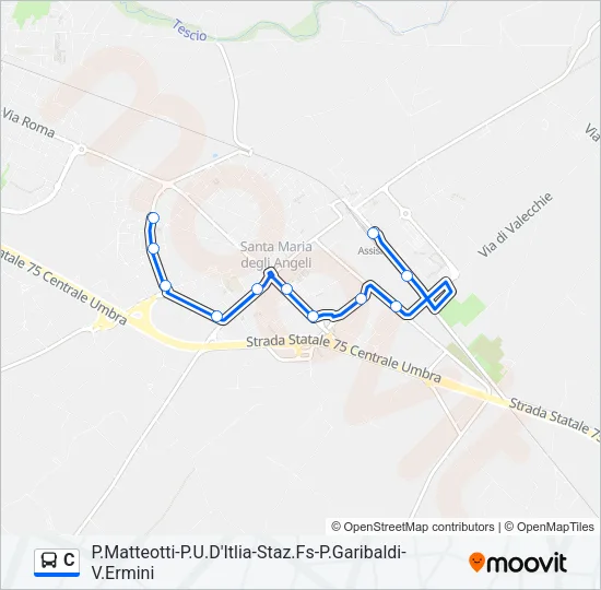 C Bus Line Map