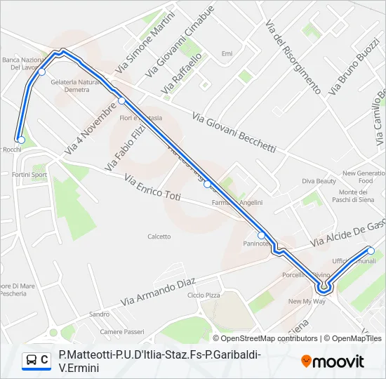 C Bus Line Map