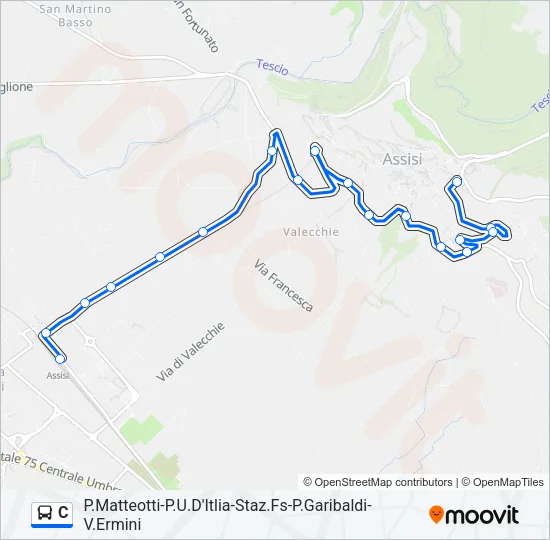 C Bus Line Map