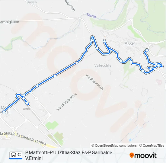 C Bus Line Map