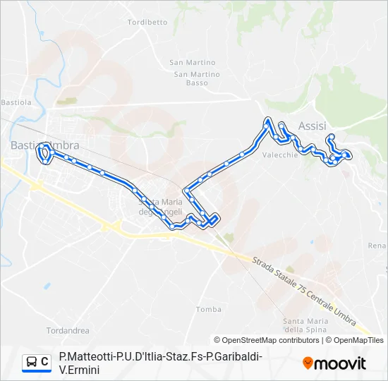 C Bus Line Map