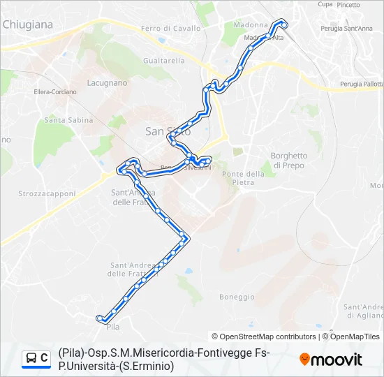 C Bus Line Map
