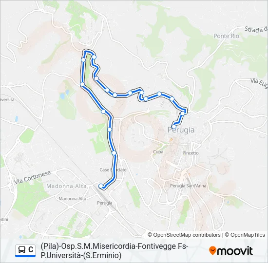 C Bus Line Map