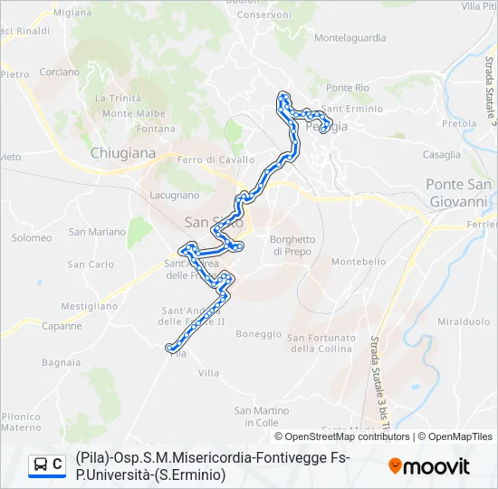 C Bus Line Map