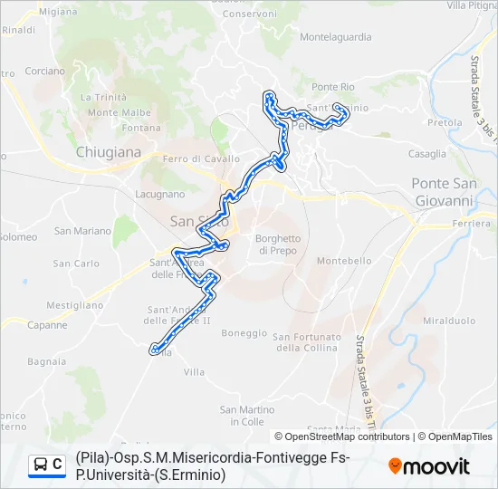C Bus Line Map