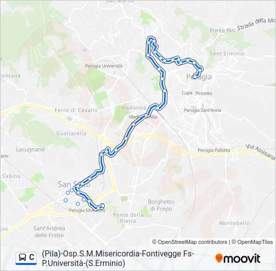 C Bus Line Map
