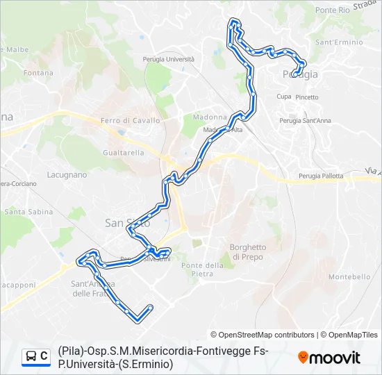 C Bus Line Map