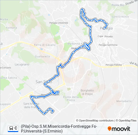 C Bus Line Map