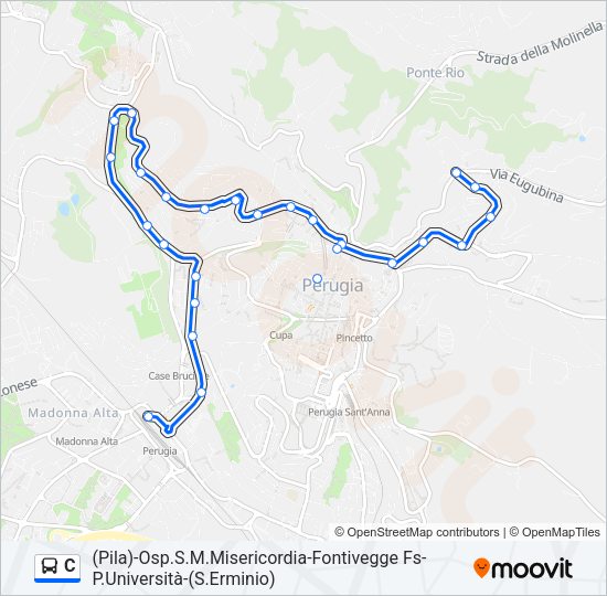 C Bus Line Map