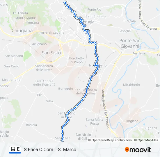 E Bus Line Map