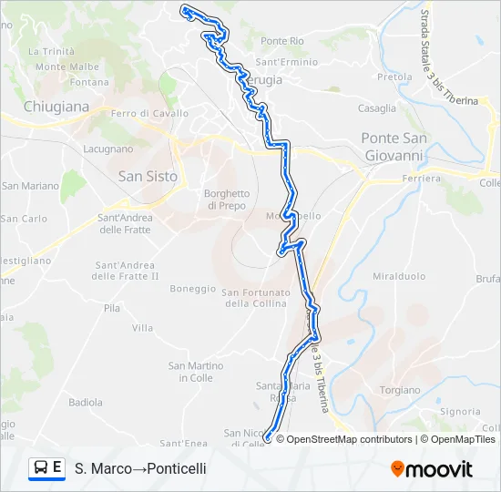 E Bus Line Map