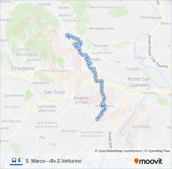 E Bus Line Map