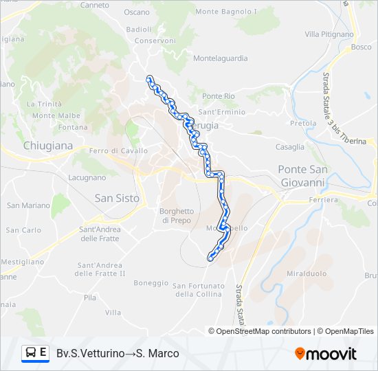 E Bus Line Map