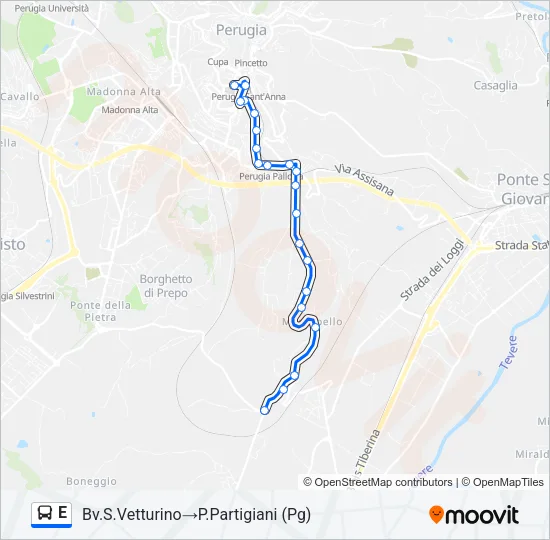 E Bus Line Map