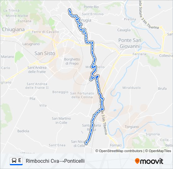 E bus Line Map