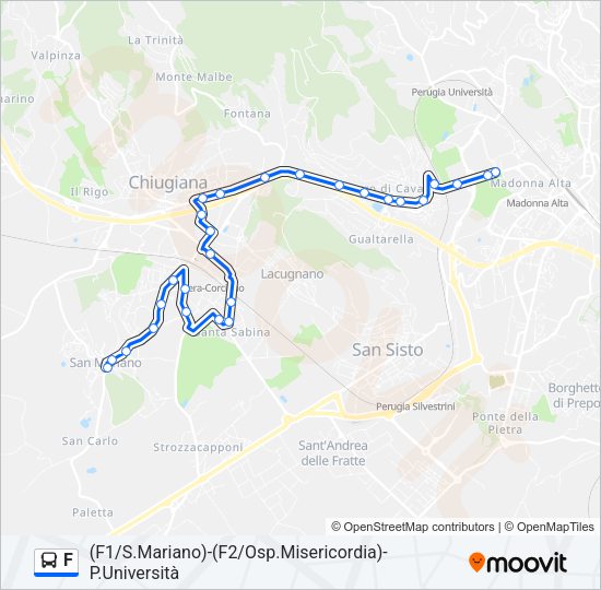 F Bus Line Map