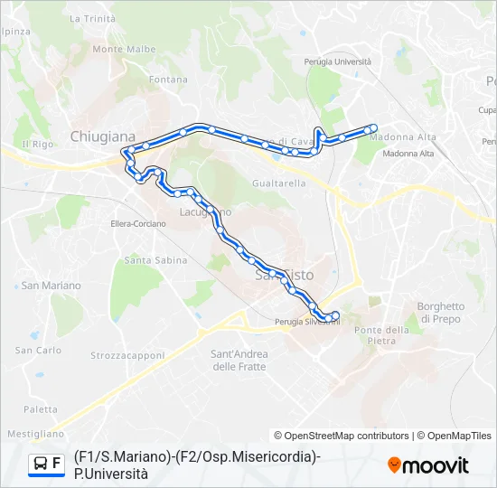 F Bus Line Map