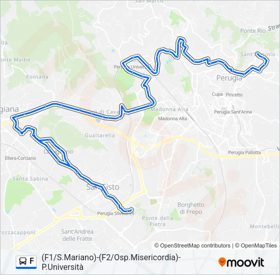 F Bus Line Map