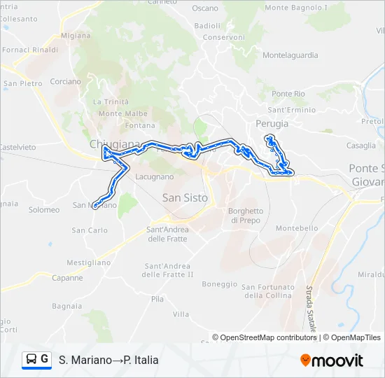 G Bus Line Map