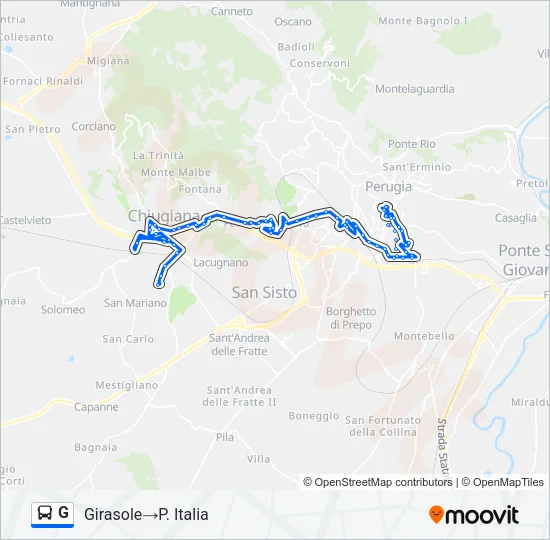 G Bus Line Map
