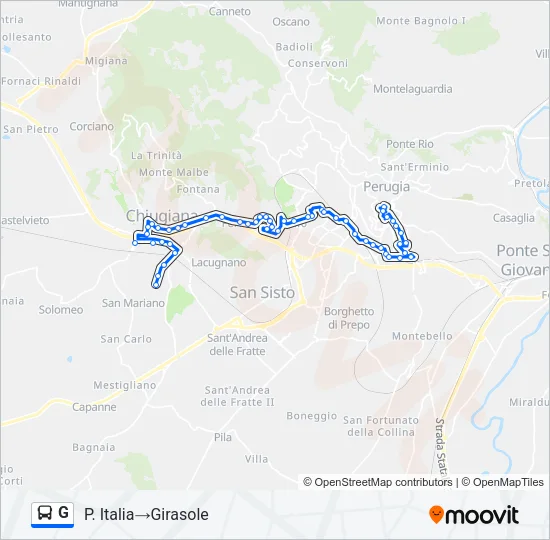 G Bus Line Map