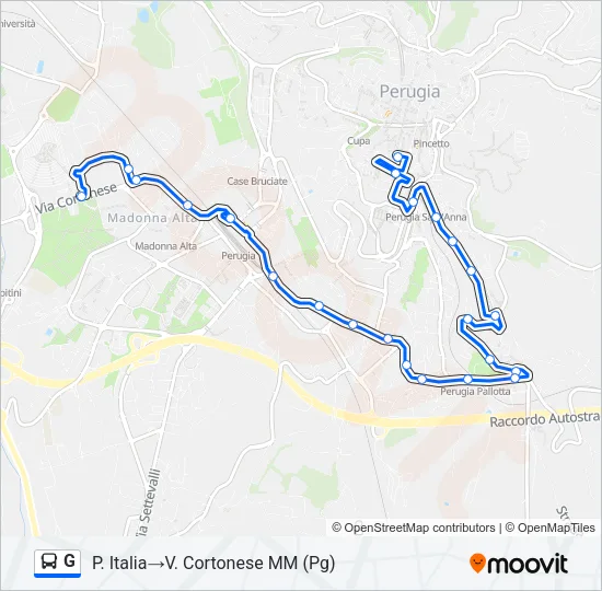 G Bus Line Map