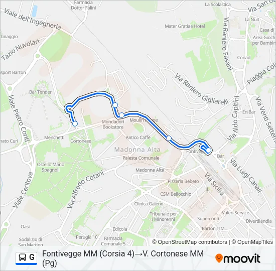 G Bus Line Map