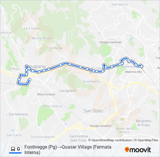 G bus Line Map