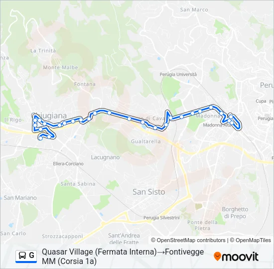 G Bus Line Map