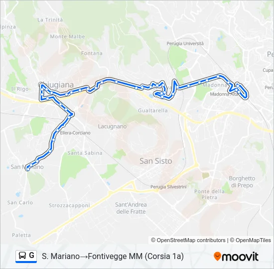 G Bus Line Map