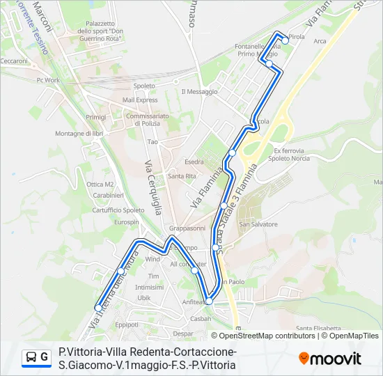 G Bus Line Map