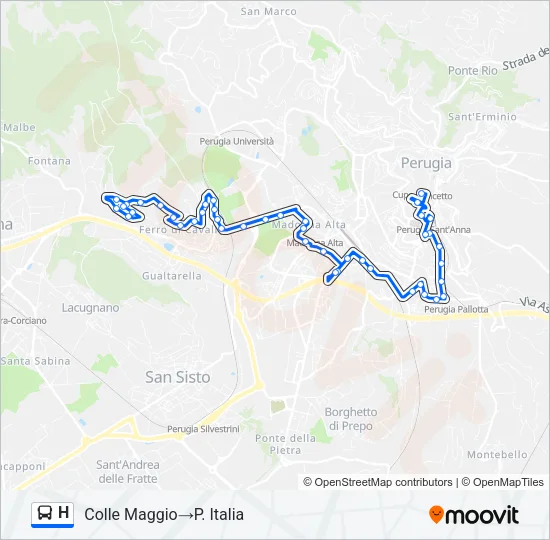H Bus Line Map