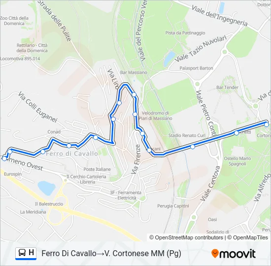 H Bus Line Map