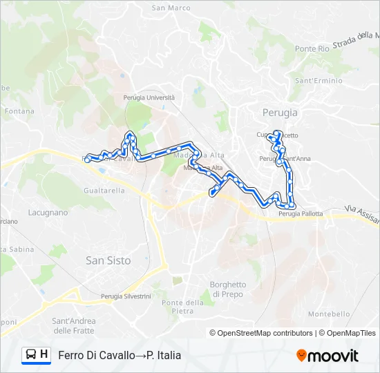 H Bus Line Map