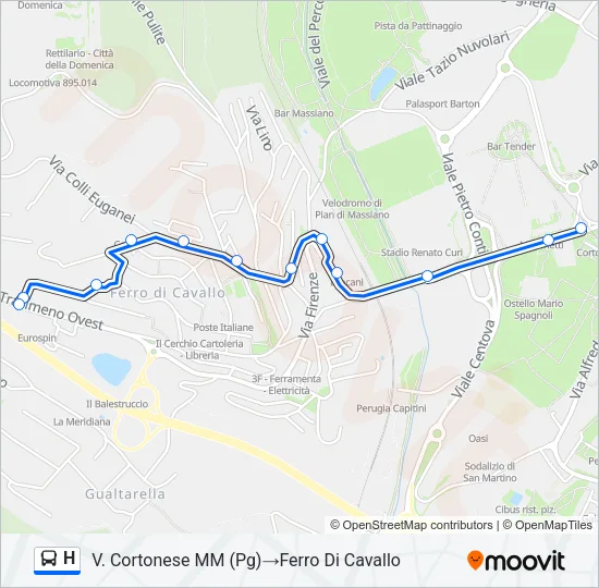 H Bus Line Map