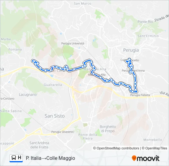 H Bus Line Map