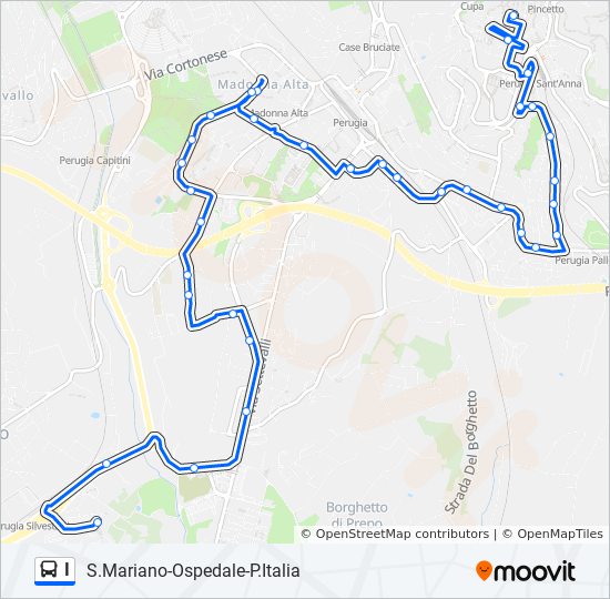 I bus Line Map