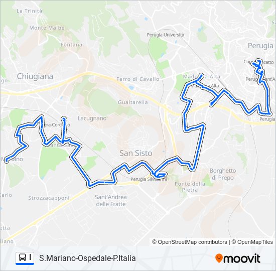 I bus Line Map