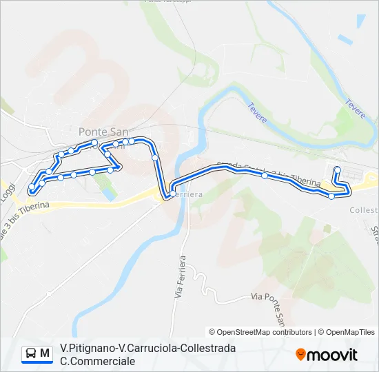 M Bus Line Map
