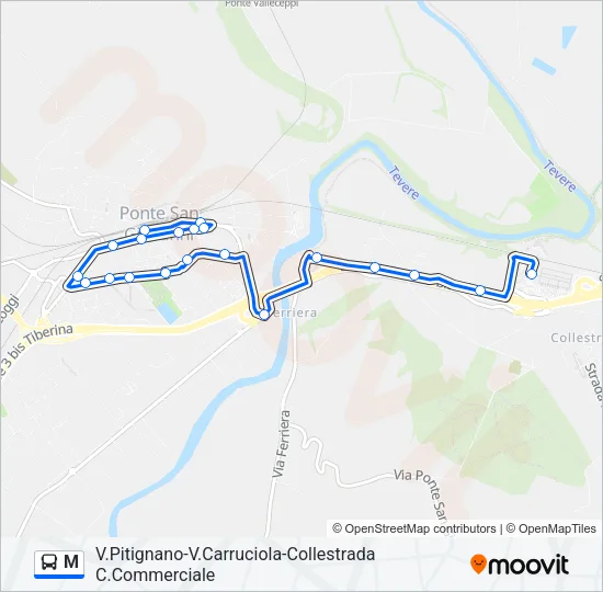 M Bus Line Map