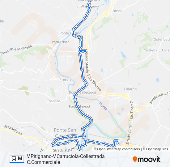 M bus Line Map