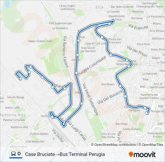 O Bus Line Map