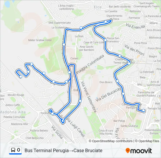 O Bus Line Map
