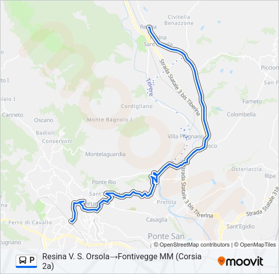 P Bus Line Map
